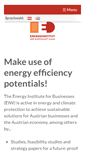 Mobile Screenshot of energieinstitut.net